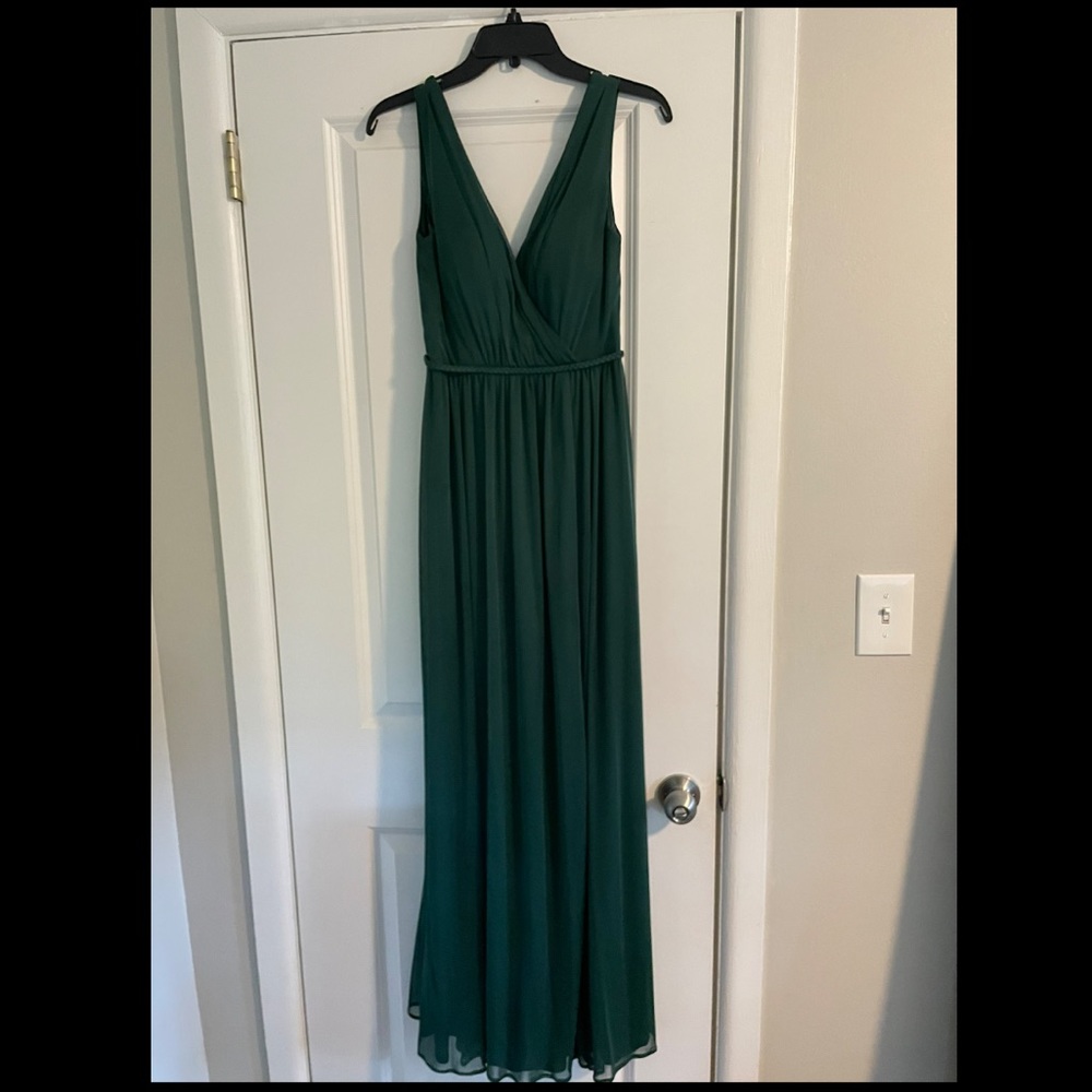 Azazie dark green bridesmaid dress